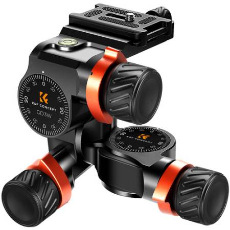 K&F Concept KF4529 GD3W - głowica 3D z przekładnią zębatą